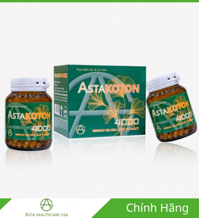 Astakoton 4000 - Hỗ Trợ Tuần Hoàn Não, Giảm Đau Đầu, Chóng Mặt